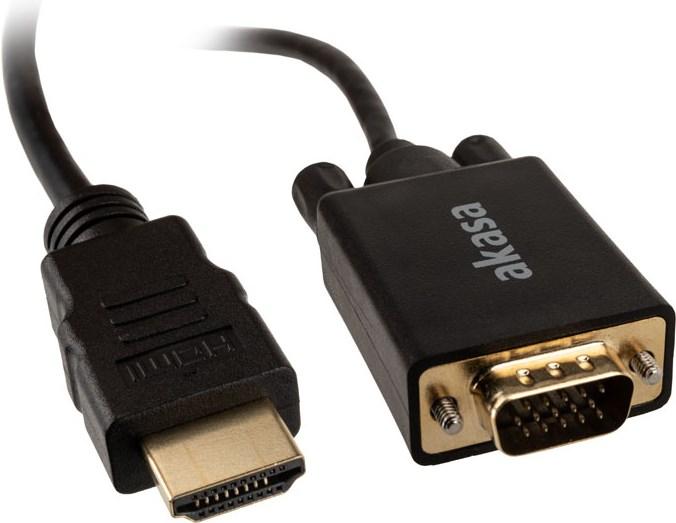 Akasa mini HDMI (Typ C) — VGA| D-Sub15 (f) (2 m, HDMI, VGA)