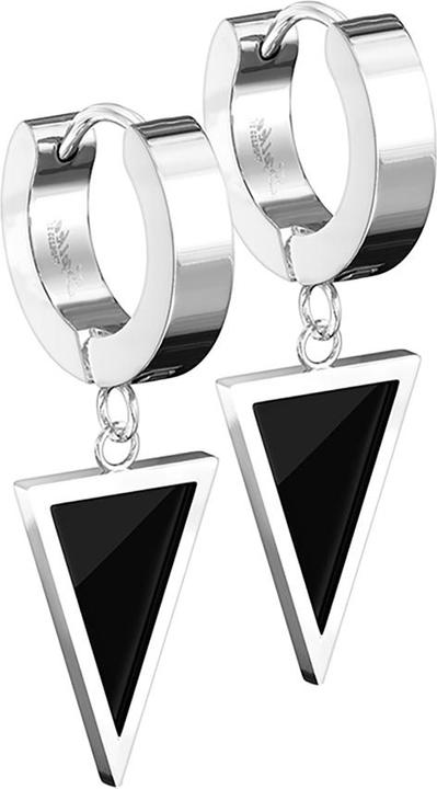 Star Piercing Ohrring zum Klappen silber Anhänger Dreieck (ohne Messing, Chirurgenstahl 316L)