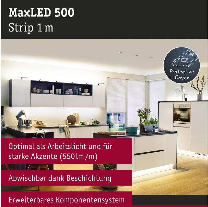 Immagine prodotto Paulmann MaxLED 500 Strisce (Bianco caldo, 100 cm, Interno)