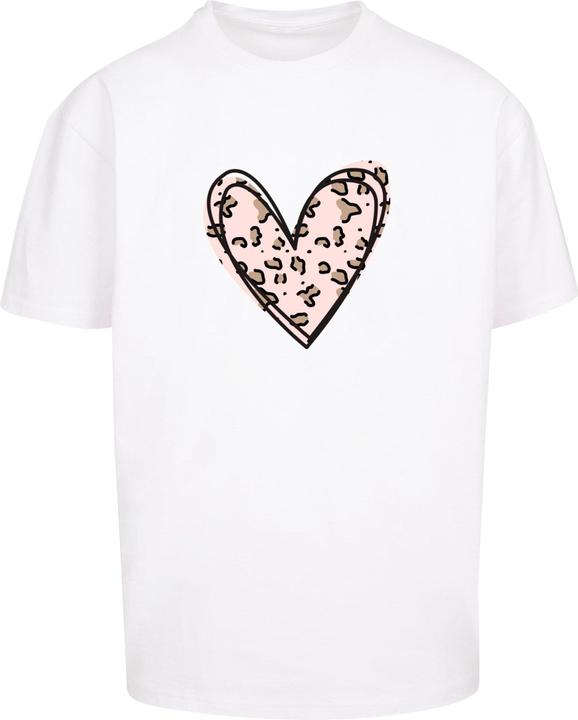 Actual product image Merchcode Valentines Day - Leopard Heart Heavy Oversize Tee - 118095 (M)
