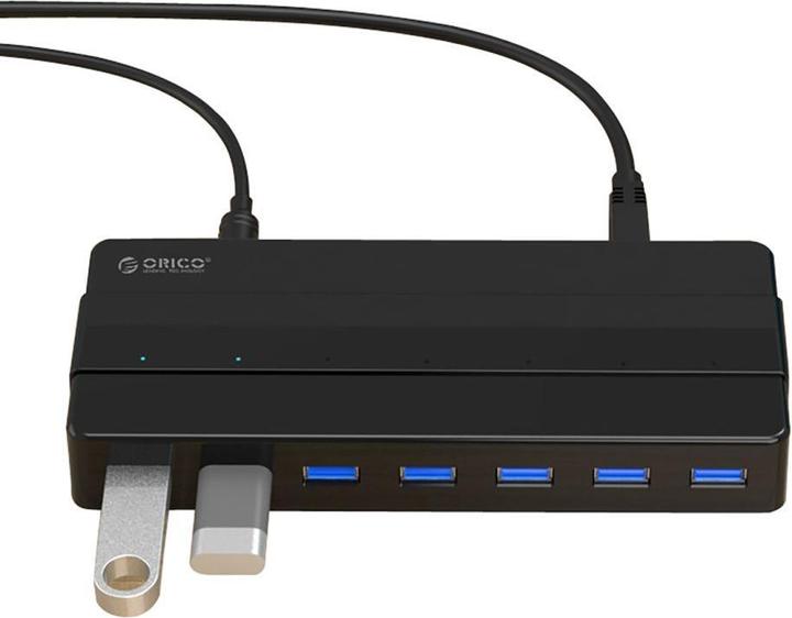 Produktbild Orico Converter Hub H7928-U3-V1 7x USB-A 3.0 - black (7 Ports)