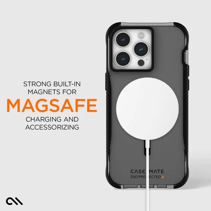 Immagine prodotto Case-Mate Tough Grip Plus D3O MagSafe - Custodia per iPhone 15 Pro Max (nero/fumo) (Apple iPhone 15 Pro Max)