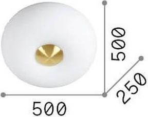 Image du produit Ideal lux ARIZONA GX53 plafonnier 5x ⌀500mm dimmable blanc blanc chaud 214511 (910 lm, GX53)