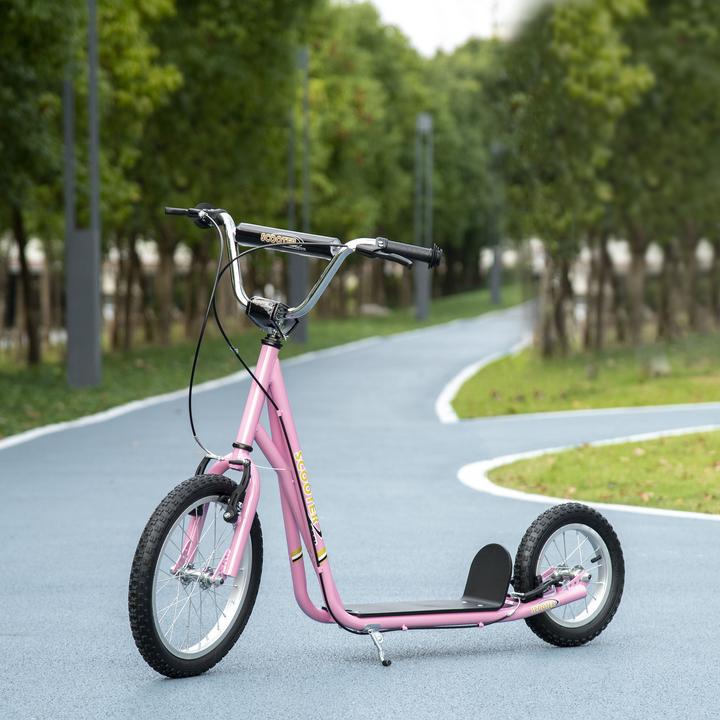 Actual product image Homcom Children's scooter with pneumatic tyres and handbrake