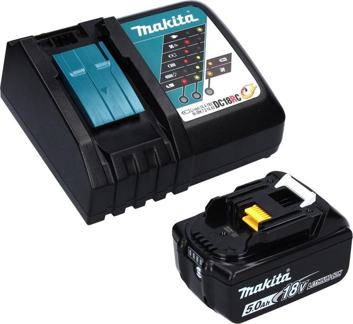 Actual product image Makita DUM 604 RT1XJ Battery Grass Shears 18 V with Grass and Shrub Shear Blade + 1x Battery 5.0 Ah + (Cordless hedgecutters)