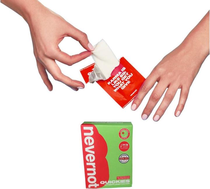 Actual product image NeverNot Quickies (275.63 ml, Intimate wipes)