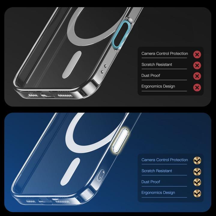 Actual product image Tech-Protect Flexair Hybrid CC Magsafe iPhone 16 Pro Max Case - Clear (Apple iPhone 16 Pro Max)