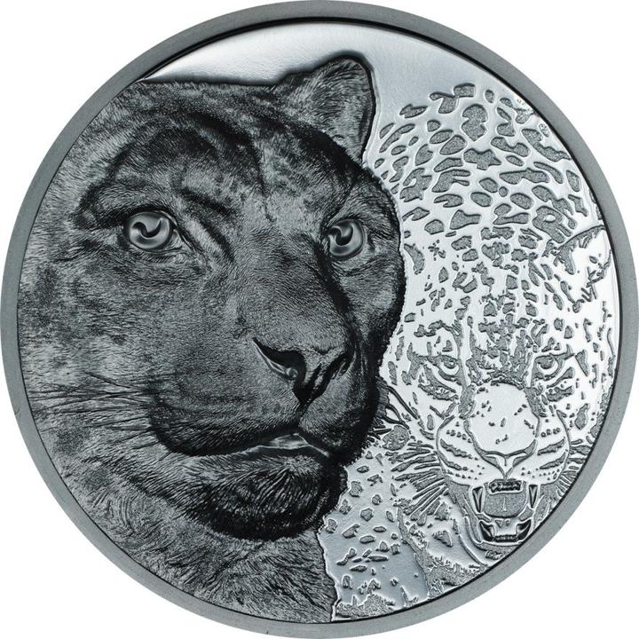 CIT Coin Invest Silber Snow Leopard 2 oz Black Proof - High Relief 2024 (999, 2024)