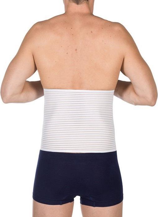 Produktbild Bilasto Uno Bauchbandage Herren XL weiss mit Micro-Klettverschluss (XL)