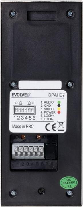 Actual product image Evolveo DoorPhone AHD7, Sada domácího WiFi videotelefonu s ovládáním brány nebo dveří černý monitor (Cable, Wireless)