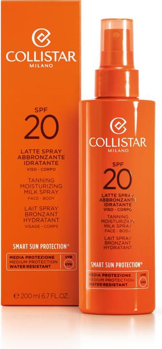 Actual product image Collistar CS Sun - Tanning Moisturizing Milk Spray SPF20 (Sun spray, SPF 20, 200 ml)