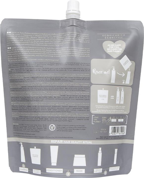 Produktbild Alama Professional ALAMA Repair Shampoo szampon do włosów 1000ml (1000 ml, Flüssiges Shampoo)