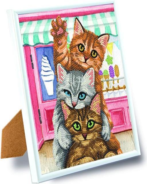 Actual product image Craft Buddy Craft Set Crystal Art Kitten 21 x 25 cm