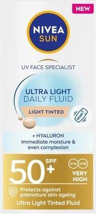 Immagine prodotto NIVEA Daily Fluid Light Tinted SPF 50+ (Crema solare viso, SPF 50+, 40 ml)