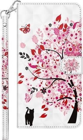 Produktbild Cover-Discount Huawei P smart 2021 - Etui Glitzer Effekt Baum rosa (Huawei P Smart (2021))
