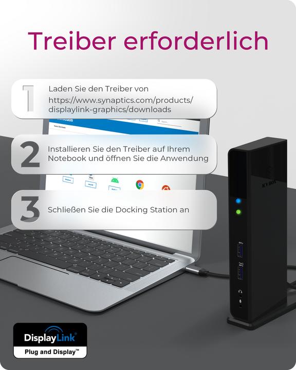 Actual product image Icy Box IB-DK2251AC Multi-Dock (USB-B, 10 Ports)