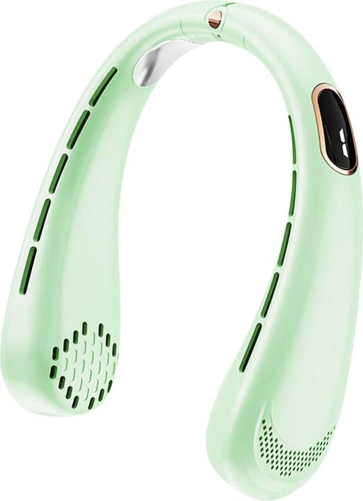 Produktbild Techsuit - Neck Fan (H6) - Portable, USB, Rechargeable, Adjustable, Digital Display - Green