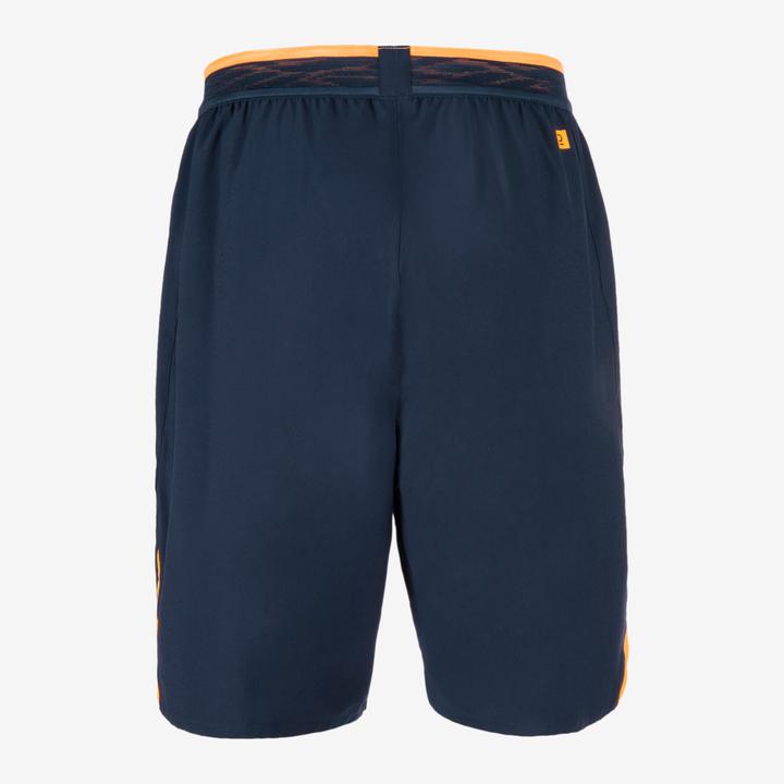 Actual product image Kipsta Ladies/men's football shorts - CLR navy blue/orange (M)