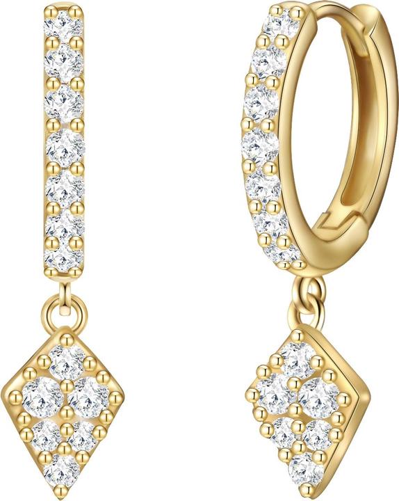 Actual product image Glanzstücke München Ladies diamond sterling silver cubic zirconia yellow gold - 31386 (Sterling Silver)