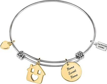 La Petite Story Steel bracelet with gold plated pendants LPS05AQJ05 (L) (Messing)