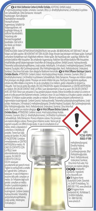 Produktbild Air Wick Dufstecker Nachfüller Cotton & Weisse Orchidee 19ml