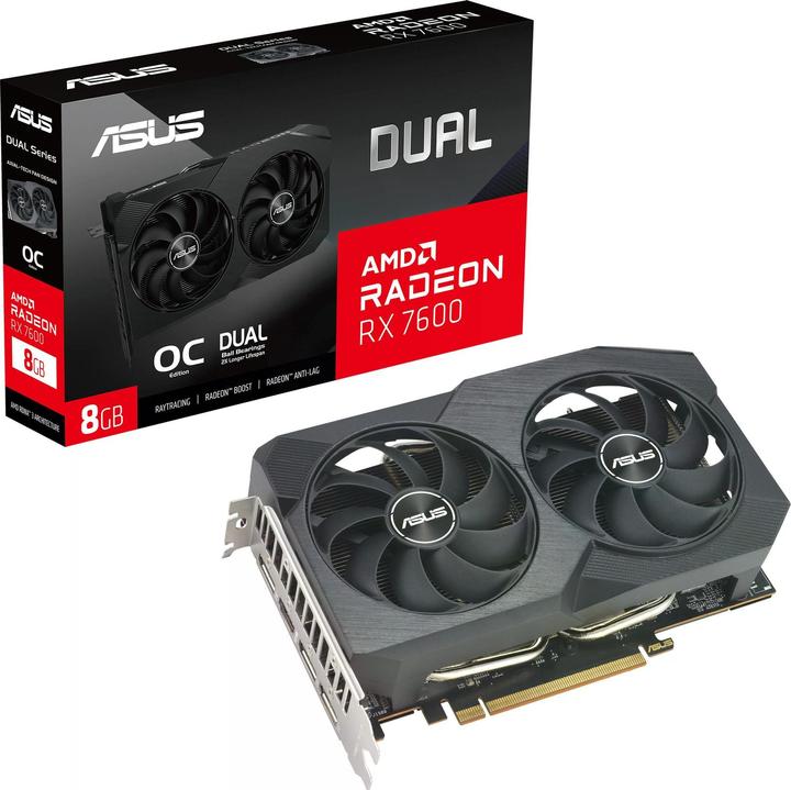 Actual product image ASUS Dual Radeon RX 7600 V2 OC Edition (8 GB)