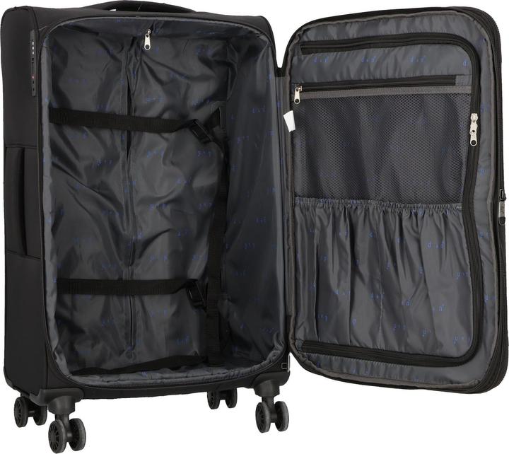 Actual product image D&N Travel Line 9504 4-wheel trolley M 67 cm with expansion fold (67 l, M (50 - 90l))