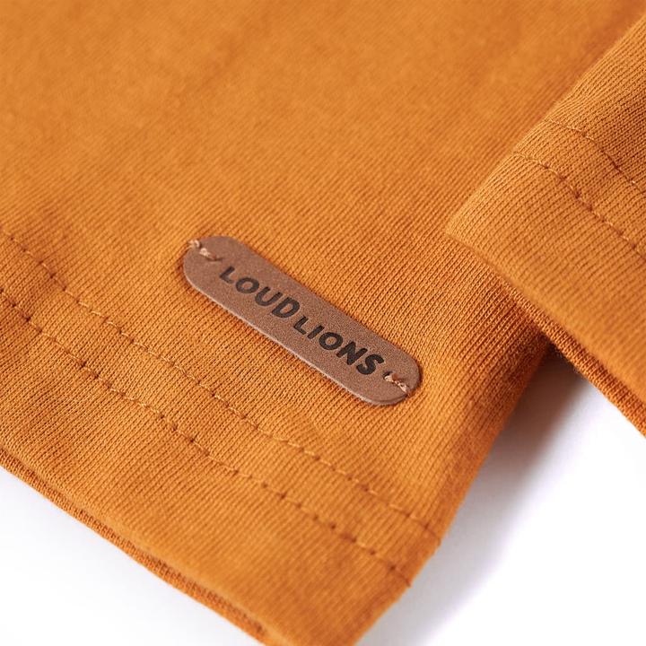 Immagine prodotto VidaXL Camicia a maniche lunghe per bambini ocra scuro 104,Materiale: 100 (104)