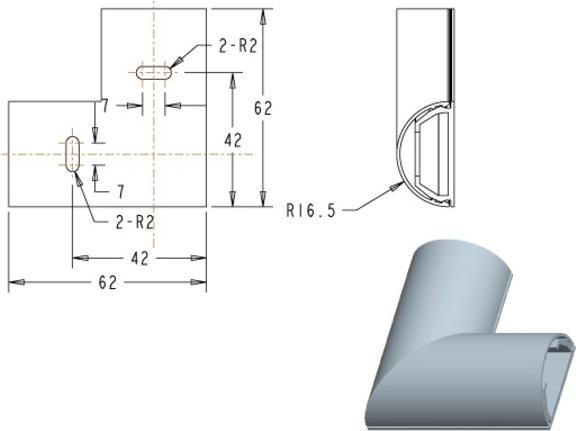 Immagine prodotto Multibrackets Angolo per cavi in alluminio Canaline per cavi (Foro cavo, 1 cm)