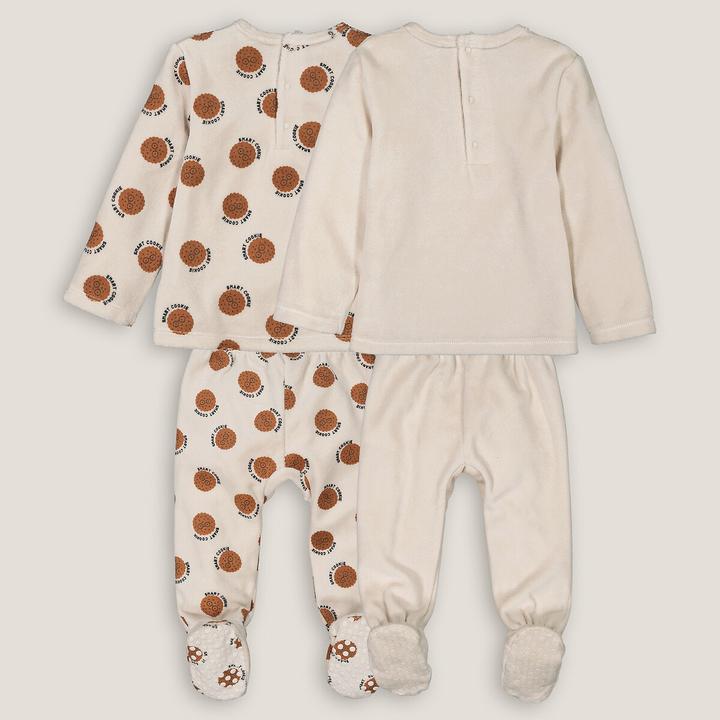 Produktbild La Redoute Collections 2er-Pack Samt-Pyjamas mit Cookie-Motiven (94)