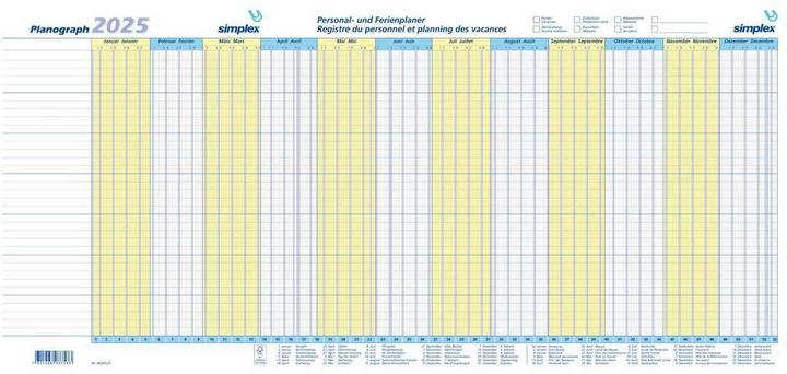 Simplex Planograph (30.5 x 640 cm, Deutsch, Französisch)