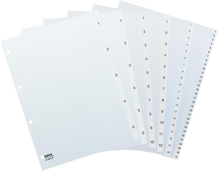 Produktbild Kolma Register A4 Vista 1-31 31-teilig transparent farblos