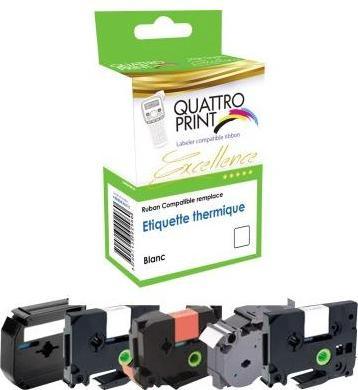 Image du produit Kaps France Schriftbandkassette Quattro-Print DYMO S0720550 12 mm x 7 m (B x L) weiss rot QUATTRO-PRINT (1.20 cm, Rouge)