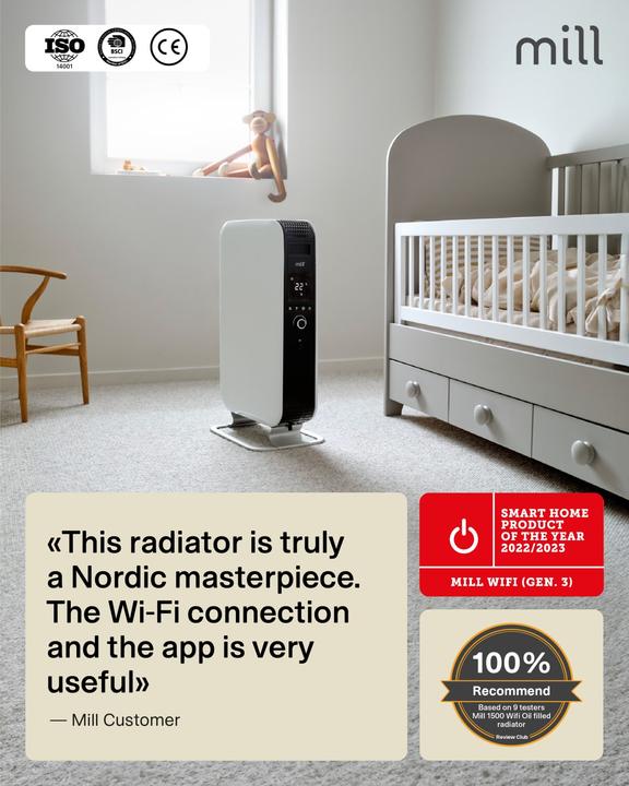 Image du produit Mill Gentle Air WiFi oil filled radiator - 2000W (2000 W)