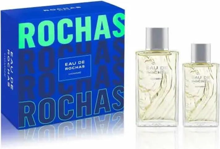 Actual product image Rochas Eau De Homme Eau De Toilette Spray 100ml Set 2 Pieces by (Eau de toilette, 100 ml)