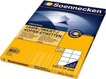 Produktbild Soennecken Etikett 5753 105x74mm weiss 800 St./Pack.