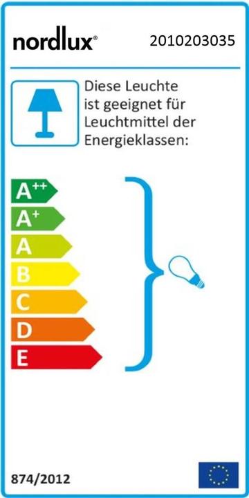 Energy Label Nordlux Cera, pendant lamp, brass (E27)