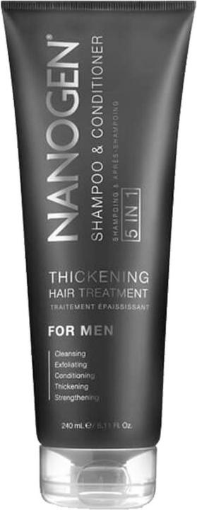 Nanogen 5 in 1 Exfoliating Shampoo and Conditioner For Men (240 ml)