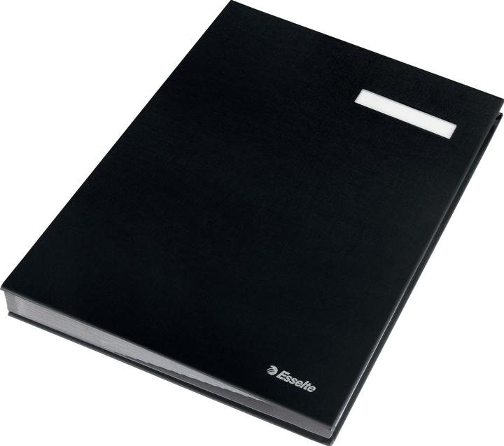 Produktbild Leitz Esselte Unterschriftenmappe, DIN A4, 20 Fächer, schwarz Einband aus Graupappe mit PP-Folie kaschiert (A4, 1 x)