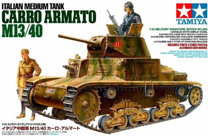 Actual product image Tamiya Italian Medium Tank Carro Armato M13/40