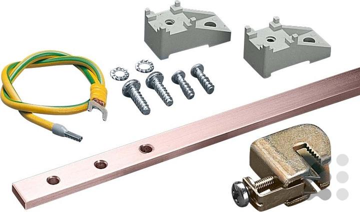 Produktbild Rittal Erdungsschiene vertikal DK DK 7543.000 Kupfer Passend für Höhe: 1200 mm (7543.000)