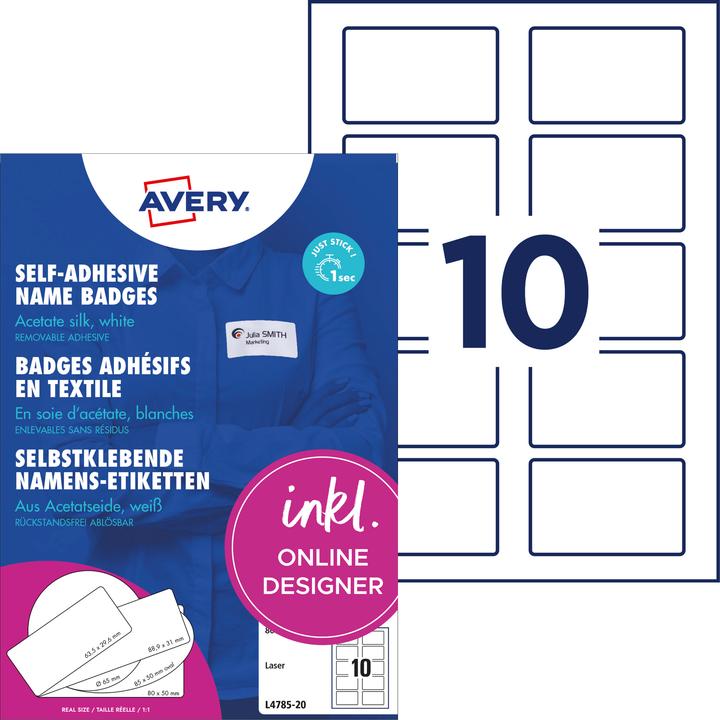 Actual product image Avery Name labels