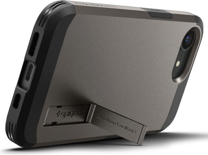 Produktbild Spigen Tough Armor Case with MagSafe for iPhone 16e with Stand - Gray (Apple iPhone 16e)