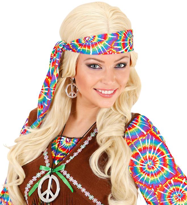 Actual product image Widmann Hippie set with earrings and peace necklace
