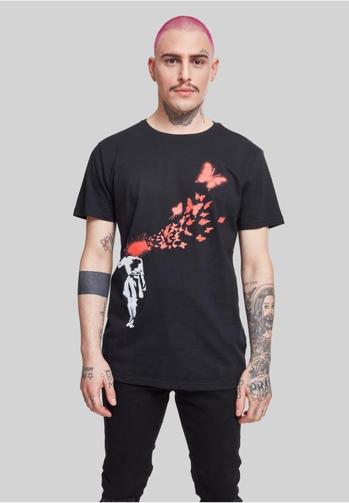 Actual product image Merchcode Brandalised - Banksy's Graffiti Butterfly Tee (XL)