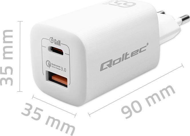 Actual product image Qoltec 50765 Charger for mobile devices Laptop Portable games console Powerbank Smartphone Smartw (65 W)