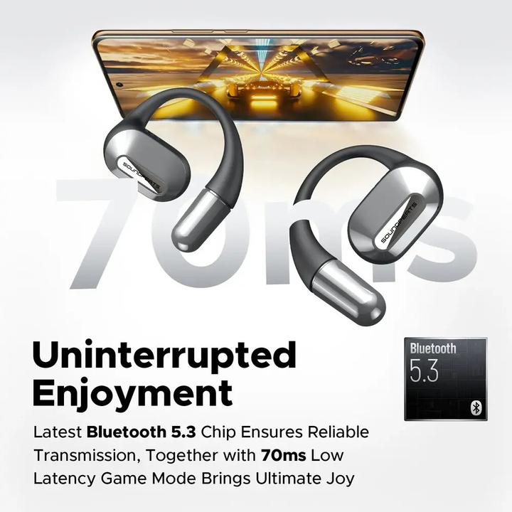Actual product image Soundpeats HearFit wireless headphones (black) (22 h, Wireless)