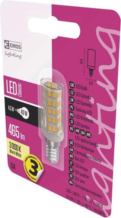 Produktbild Emos LED Lampe für Dunstabzugshaube (E14, 4.50 W, 465 lm, 1 x, F)