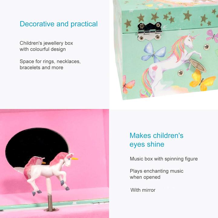Actual product image Intirilife Schmuckschatulle mit Spieluhr und Musik für Kinder