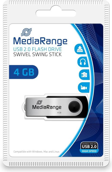 Image du produit MediaRange Lecteur flash (4 Go, USB-A)